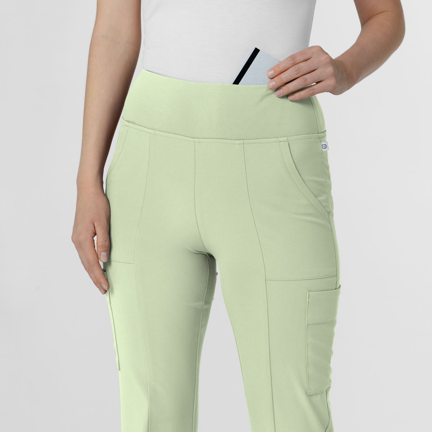 Pantalone donna 5534 cargo svasato fresh mint