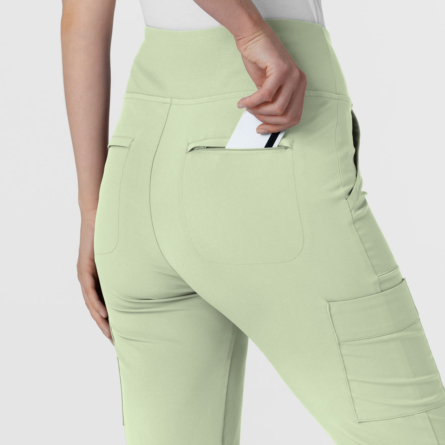 Pantalone donna 5534 cargo svasato fresh mint