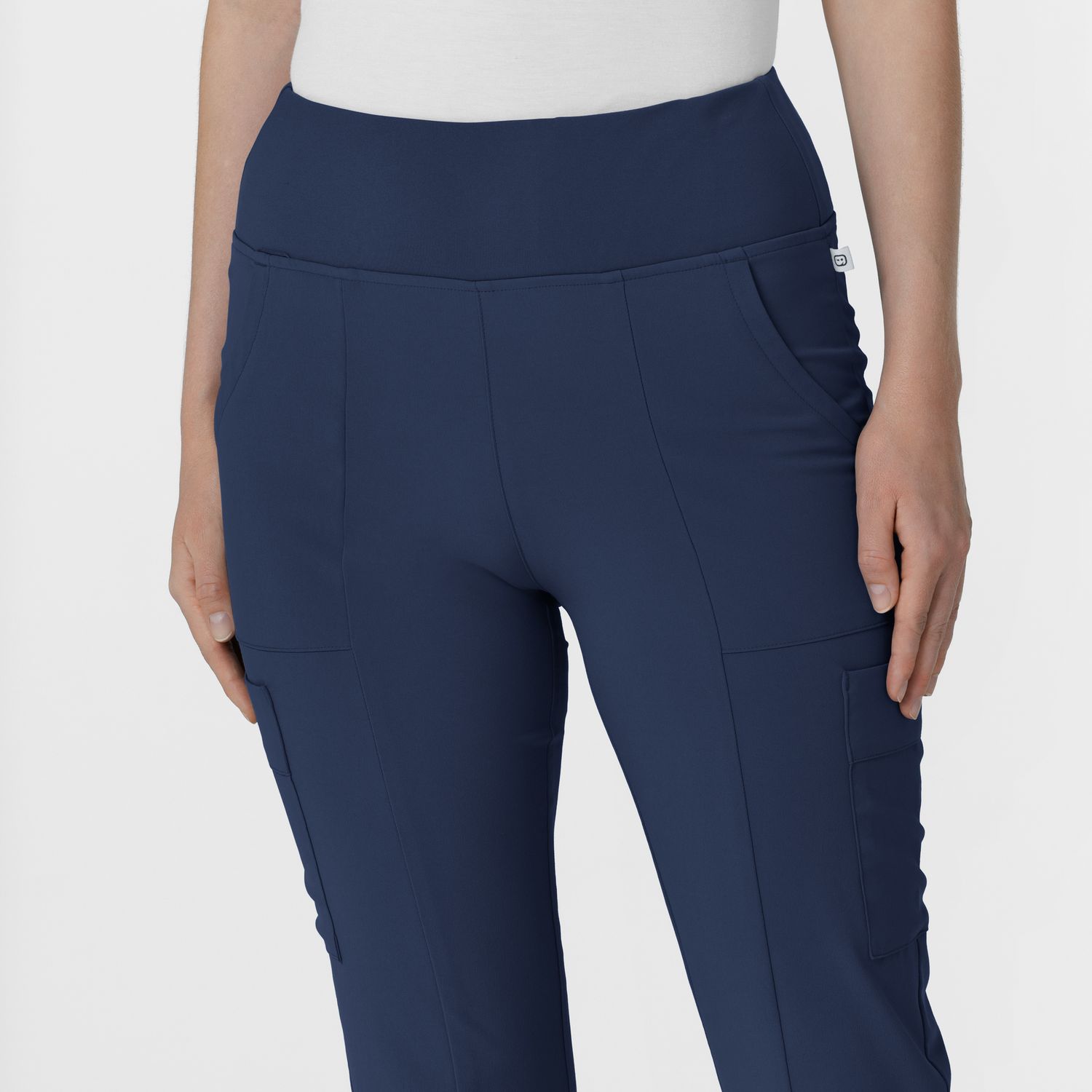 Pantalone donna 5534 cargo svasato navy blue