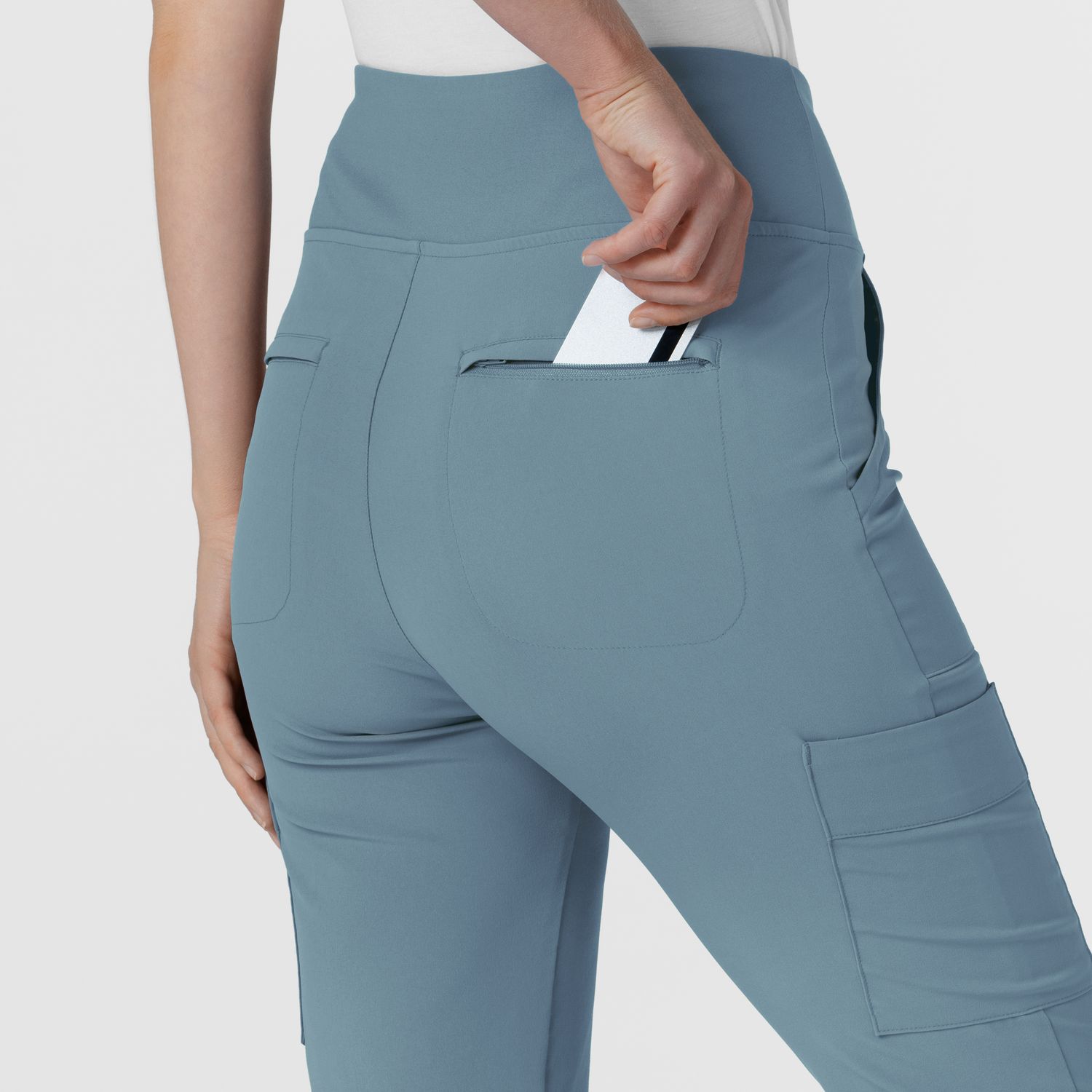 Pantalone donna 5534 cargo svasato elemental blue