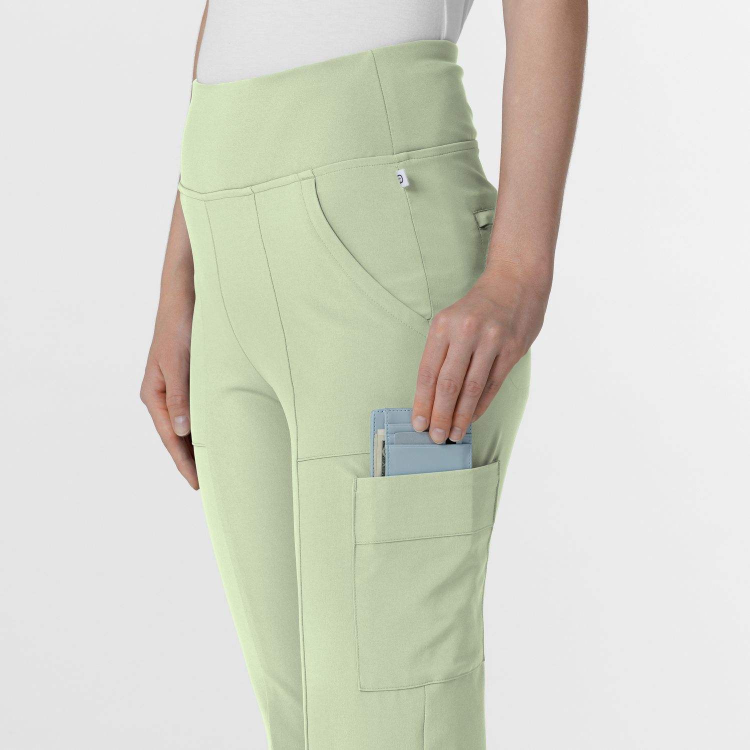 Pantalone donna 5534 cargo svasato fresh mint