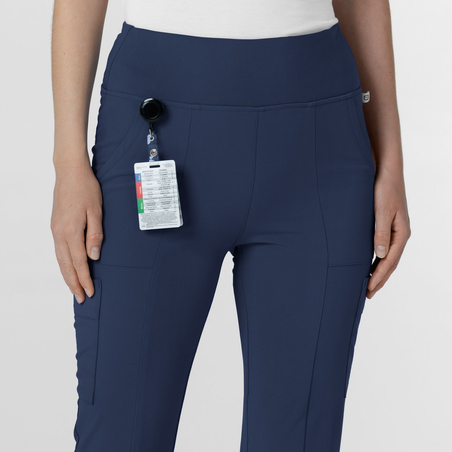 Pantalone donna 5534 cargo svasato navy blue