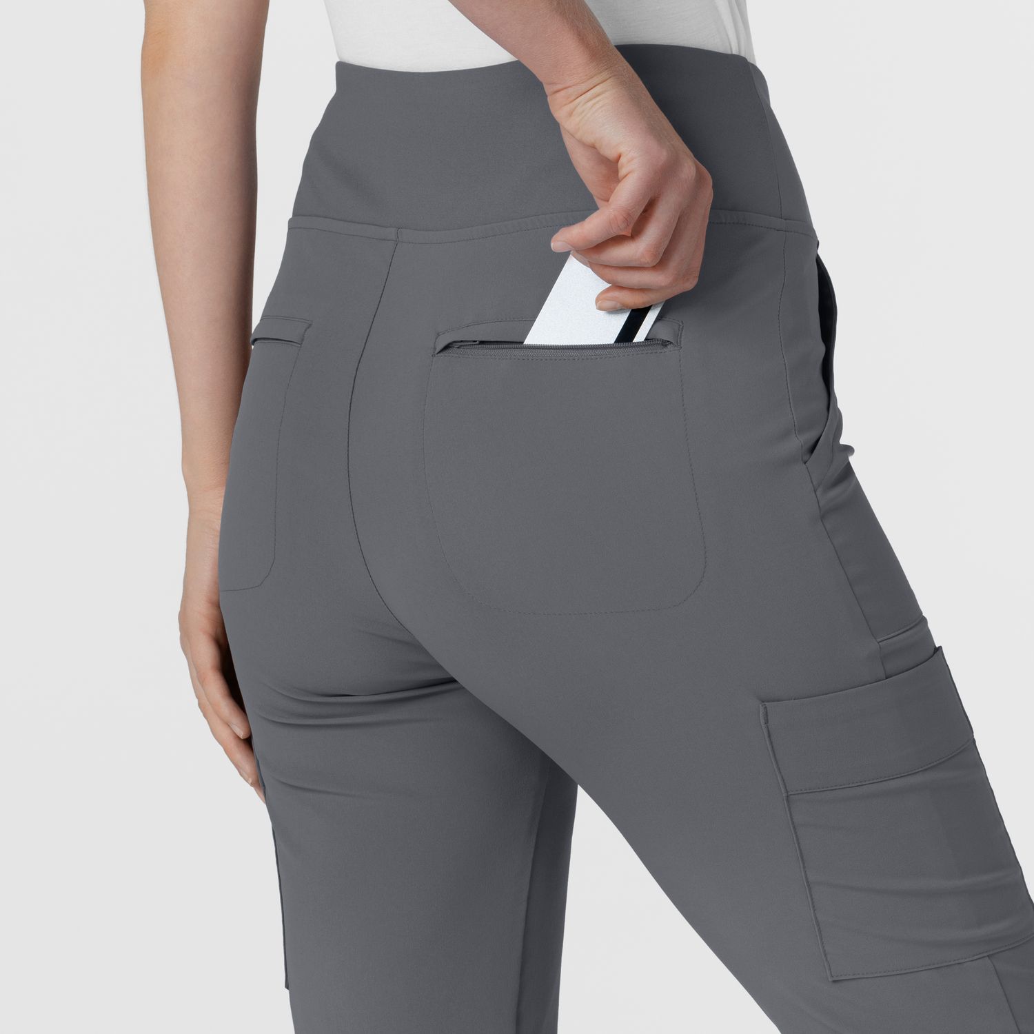 Pantalone donna 5534 cargo svasato pewter