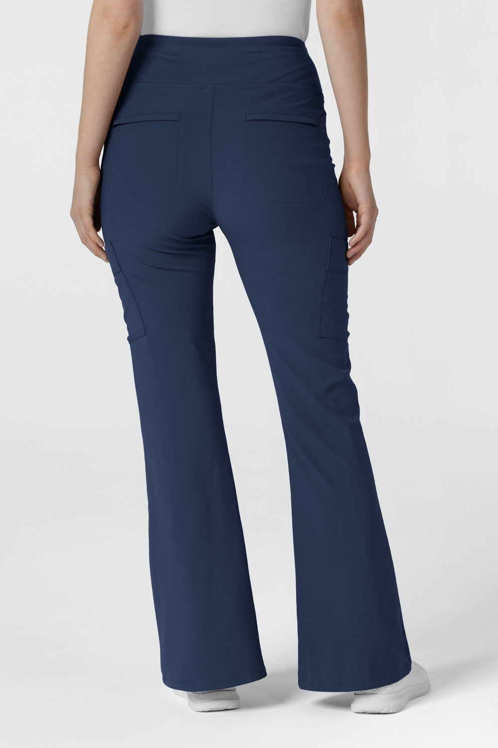 Pantalone donna 5534 cargo svasato navy blue