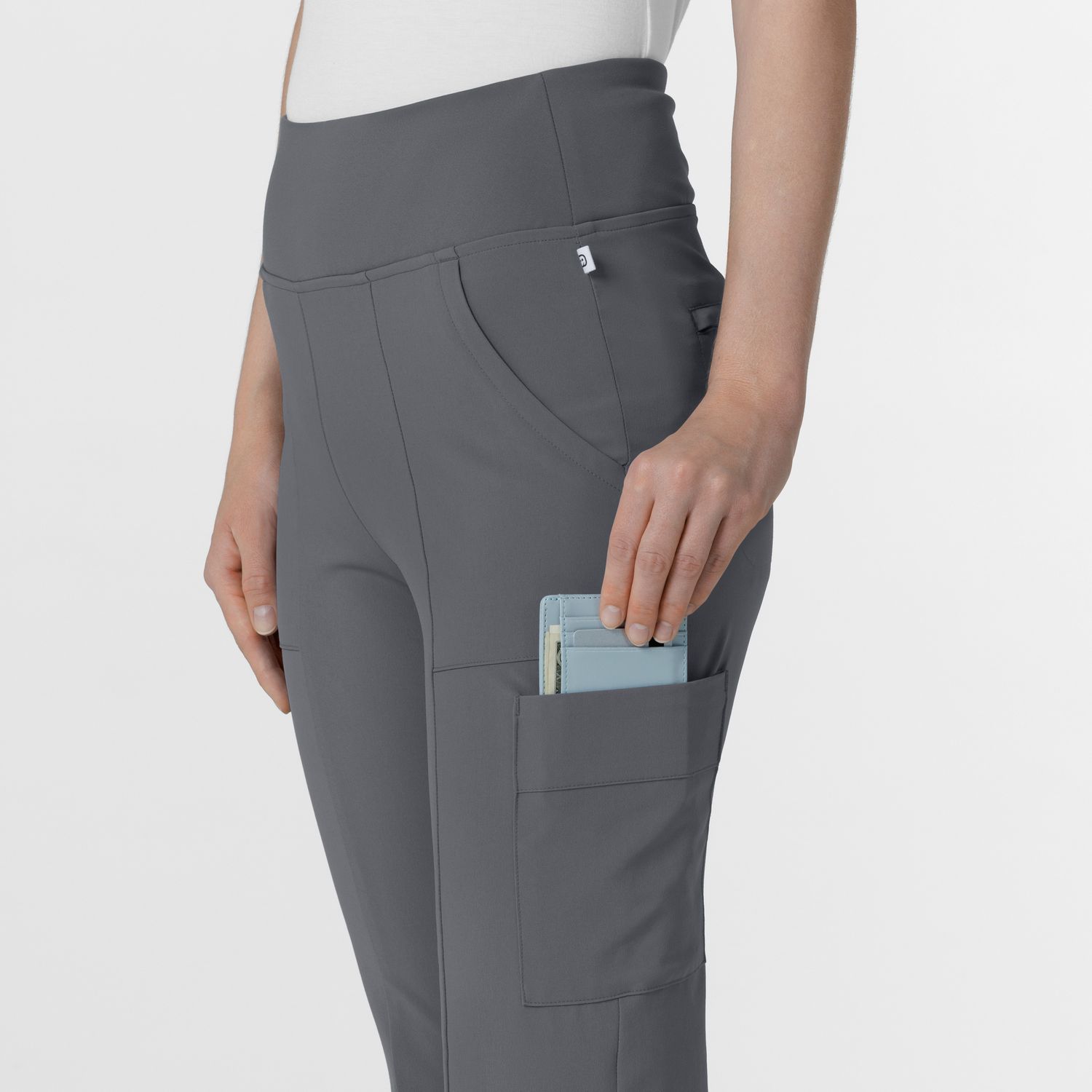Pantalone donna 5534 cargo svasato pewter