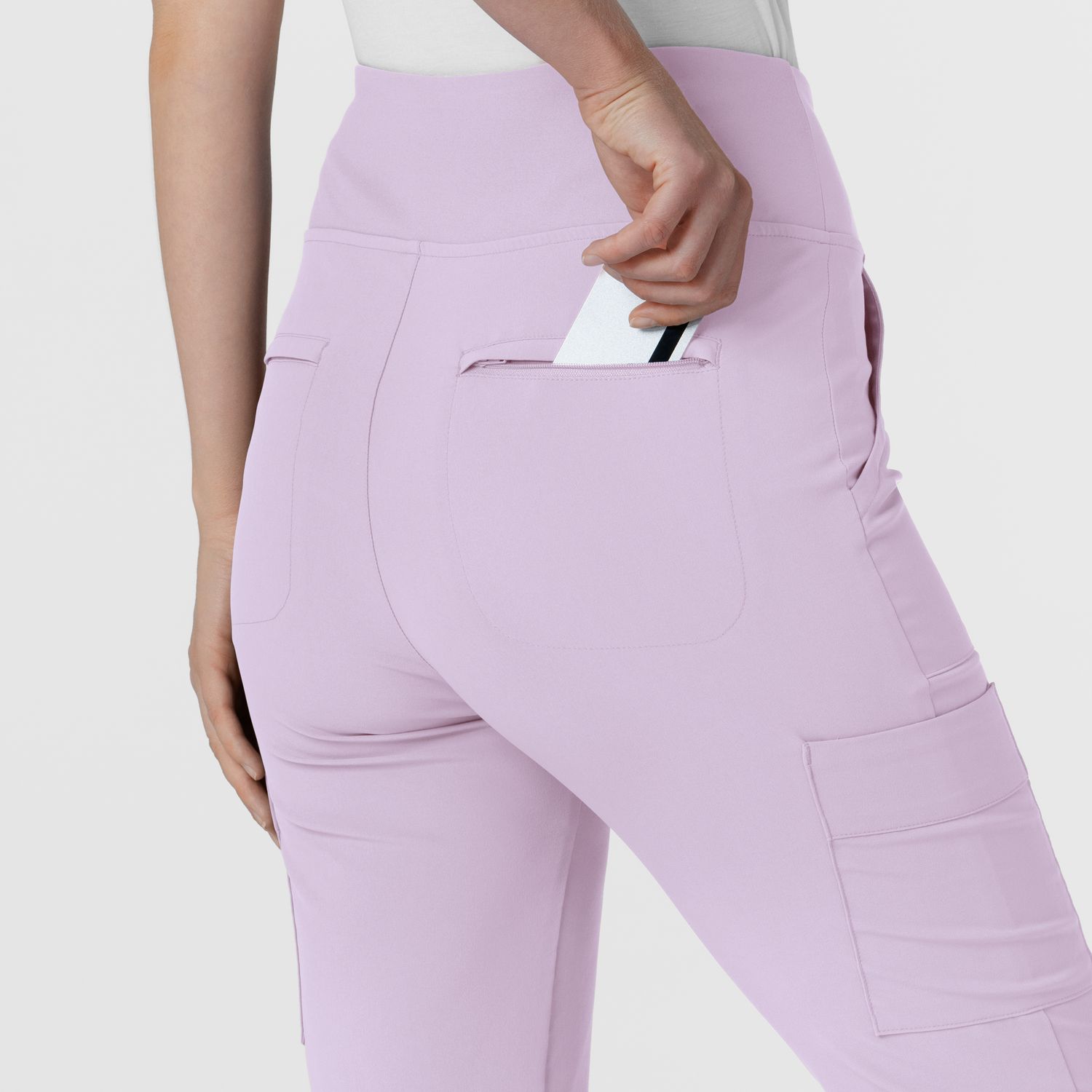 Pantalone donna 5534 cargo svasato pastel lilac