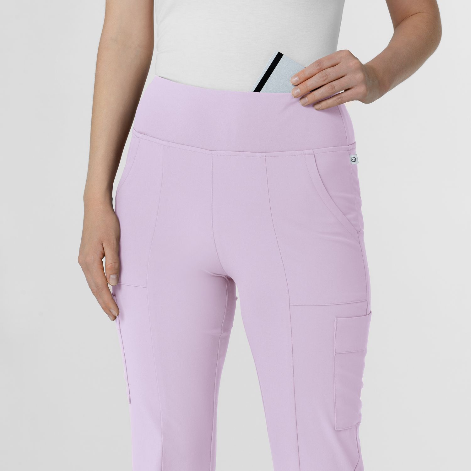 Pantalone donna 5534 cargo svasato pastel lilac