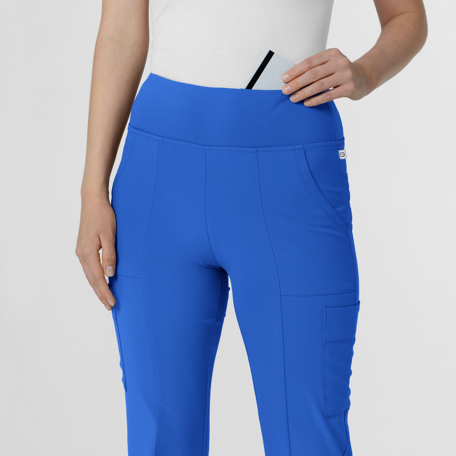 Pantalone donna 5534 cargo svasato royal blue