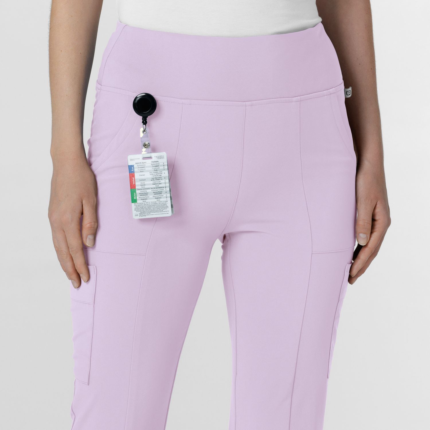 Pantalone donna 5534 cargo svasato pastel lilac