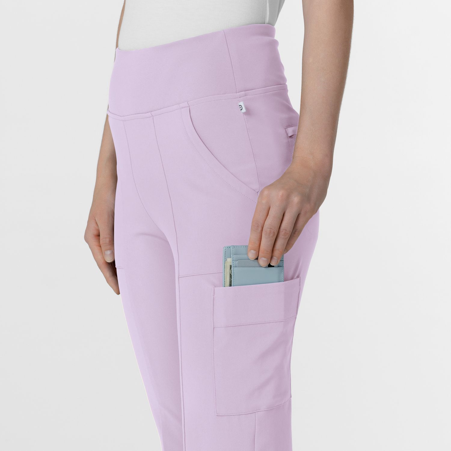 Pantalone donna 5534 cargo svasato pastel lilac