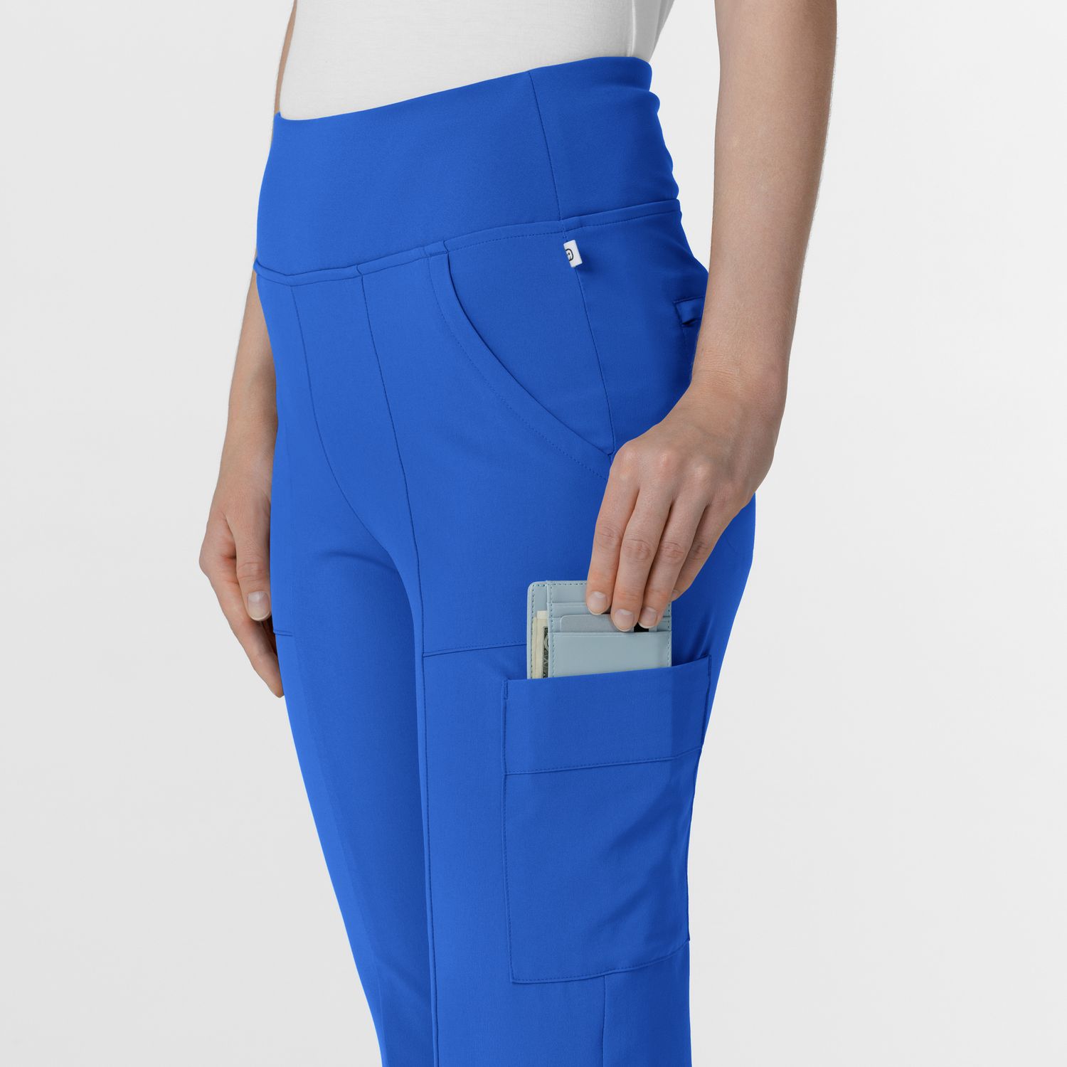 Pantalone donna 5534 cargo svasato royal blue