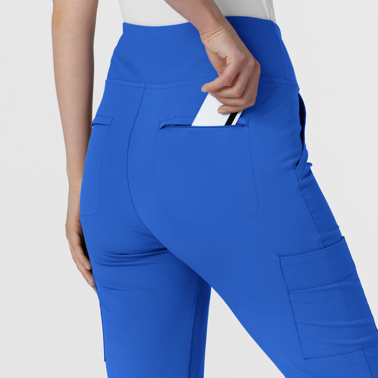 Pantalone donna 5534 cargo svasato royal blue