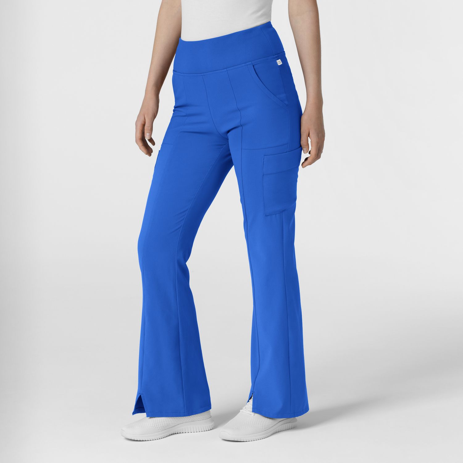 Pantalone donna 5534 cargo svasato royal blue