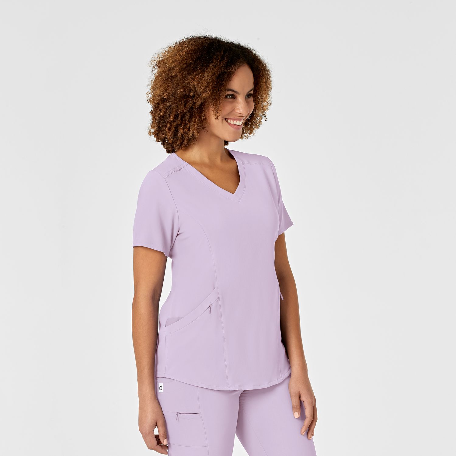 Casacca donna 6134 scollo a V pastel lilac