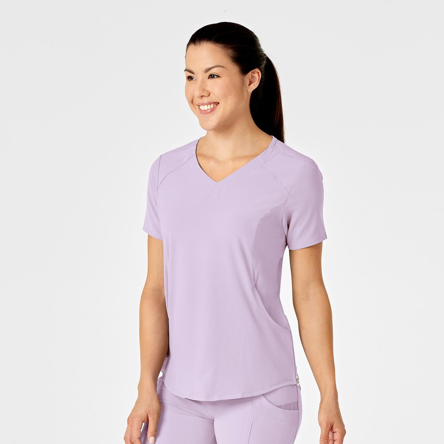 Casacca donna 6234 scollo a V pastel lilac