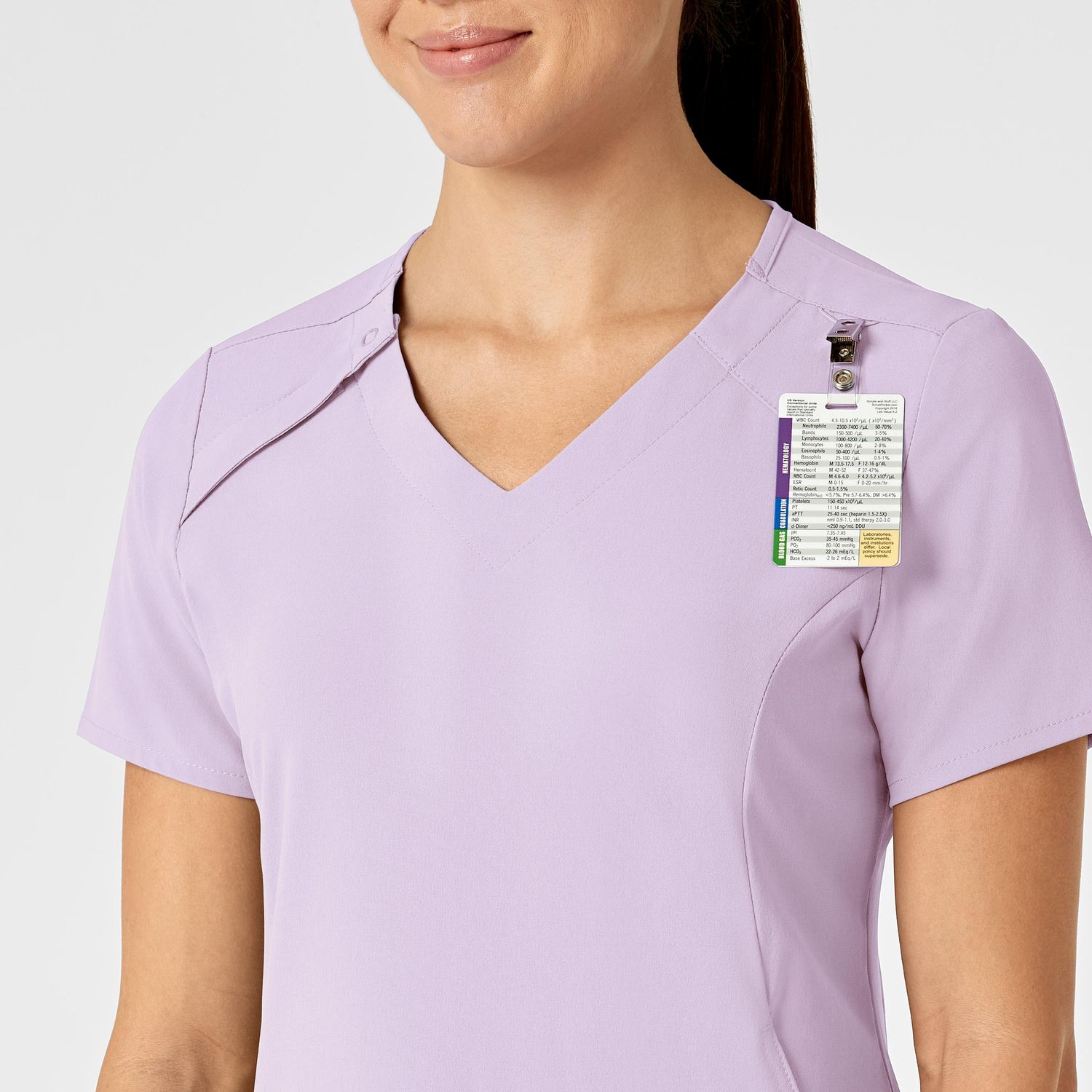 Casacca donna 6234 scollo a V pastel lilac