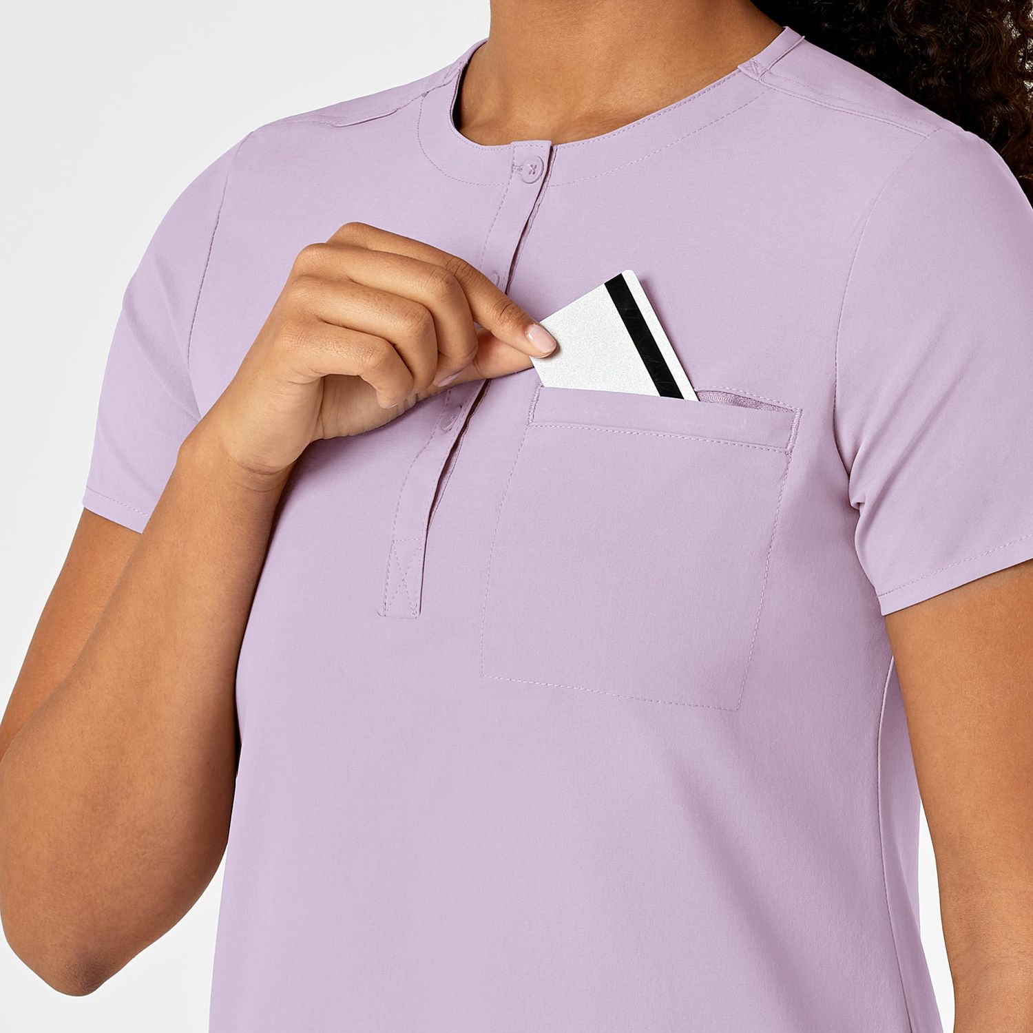 Casacca donna 6434 scollo alla coreana pastel lilac