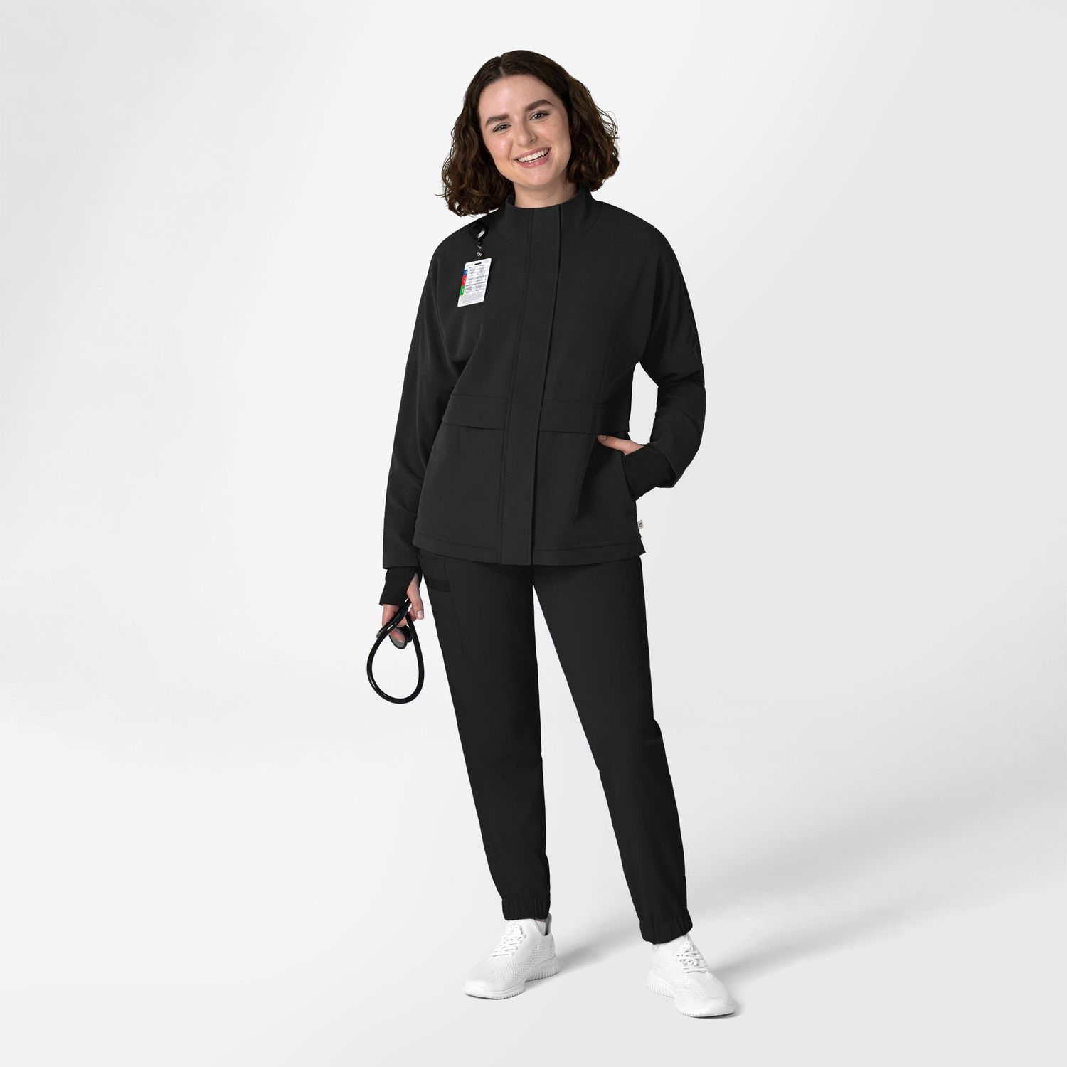 Felpa donna 8132 zip black
