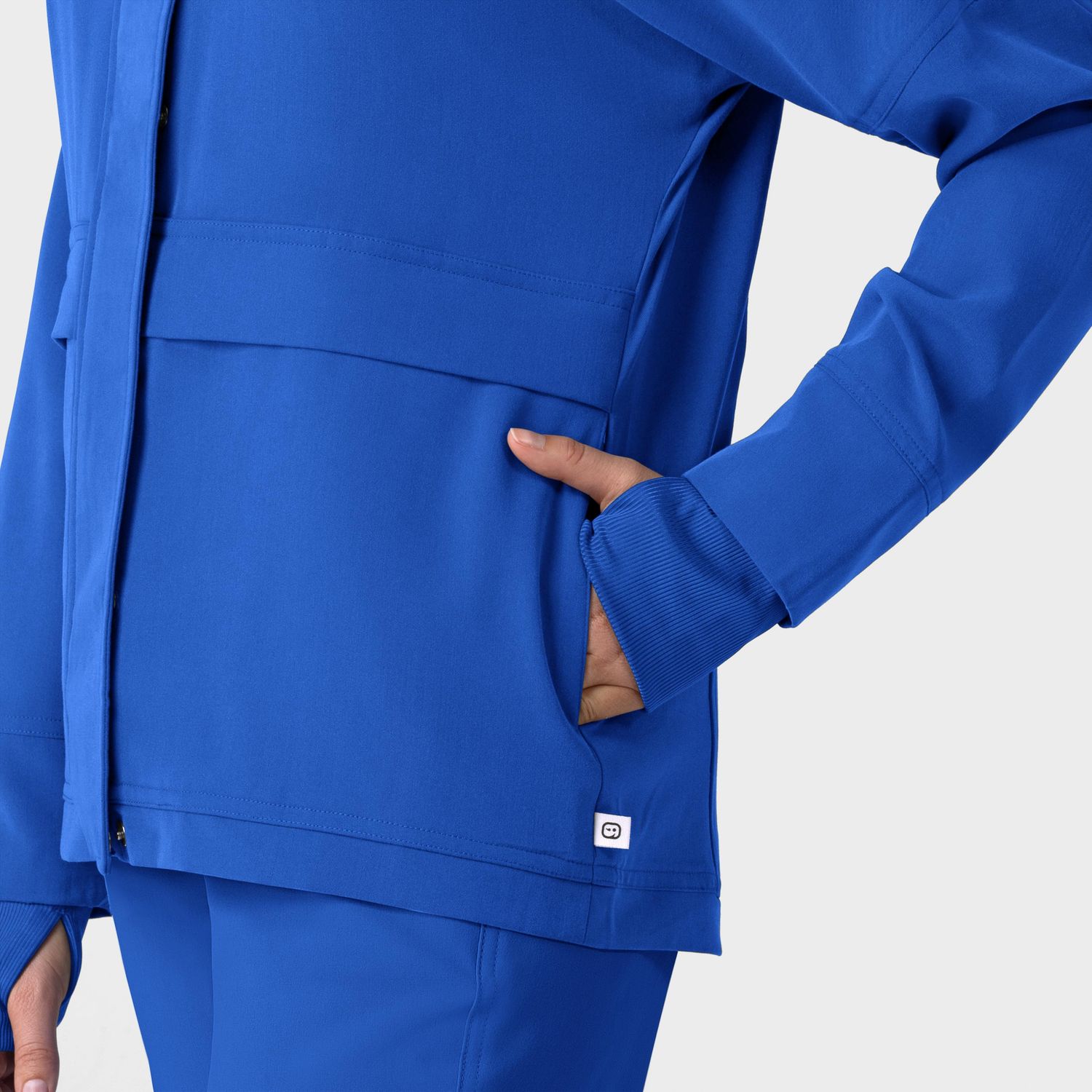 Felpa donna 8132 zip royal blue