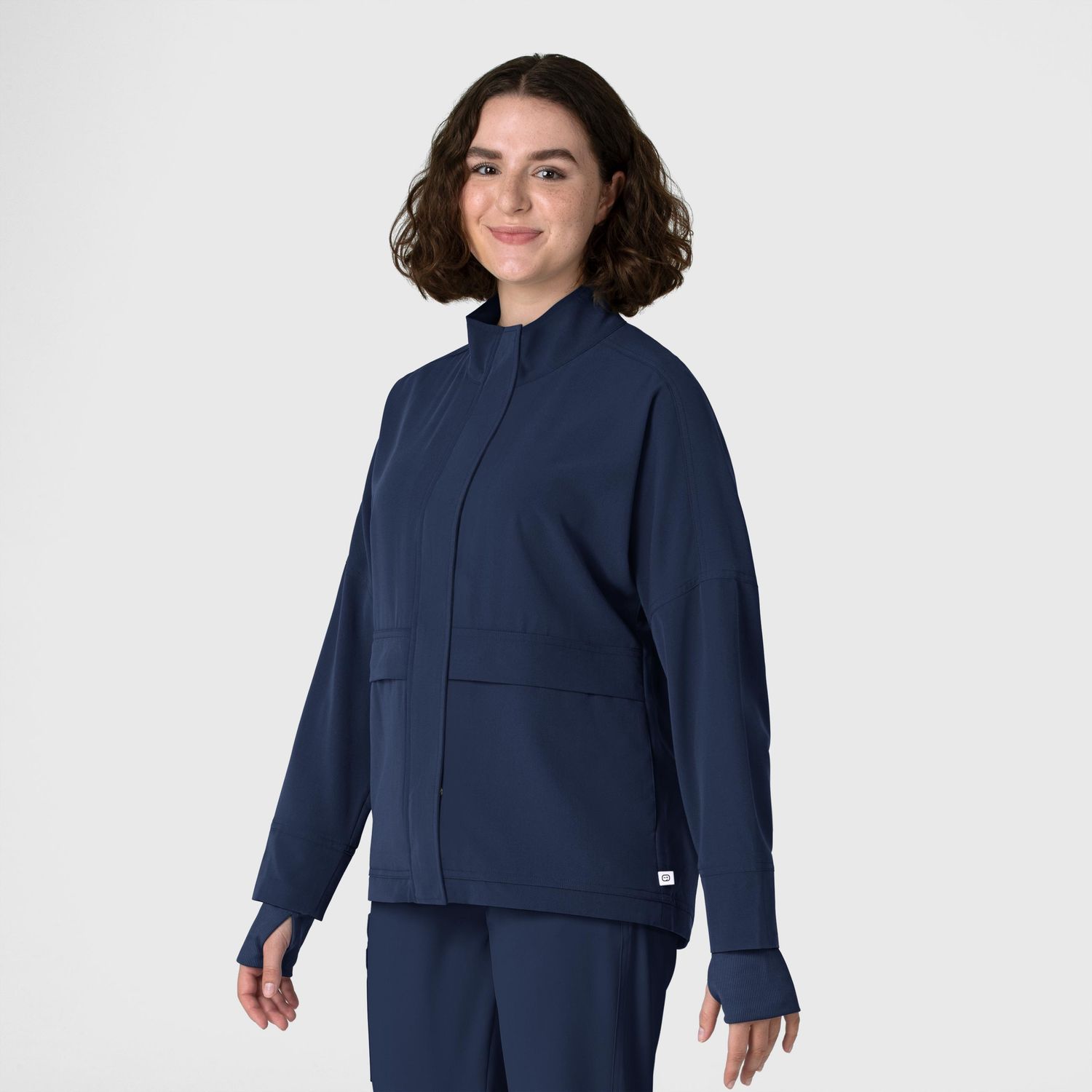 Felpa donna 8132 zip navy blue