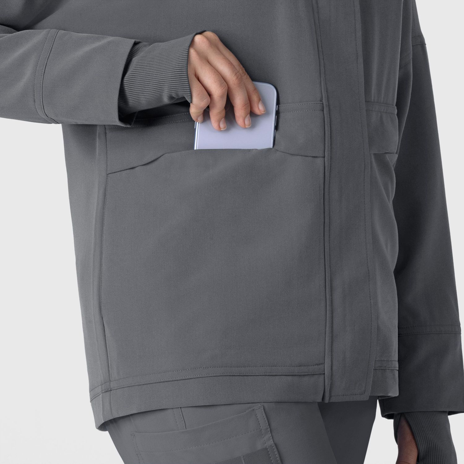 Felpa donna 8132 zip pewter