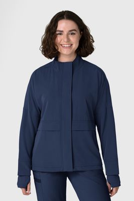 Felpa donna 8132 zip navy blue