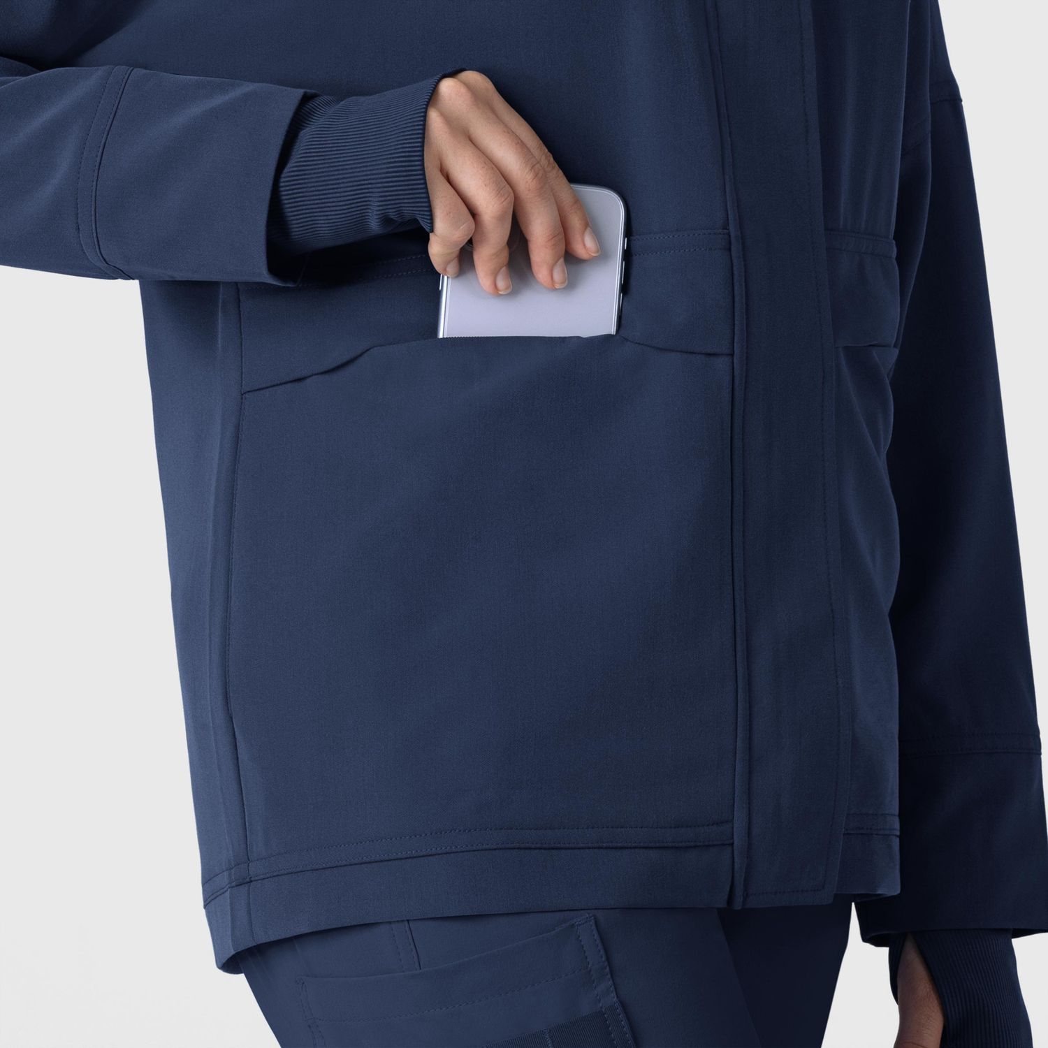Felpa donna 8132 zip navy blue