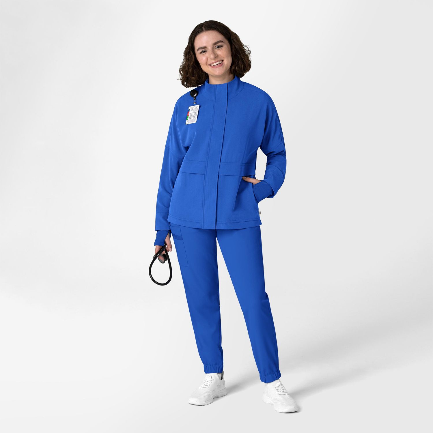 Felpa donna 8132 zip royal blue
