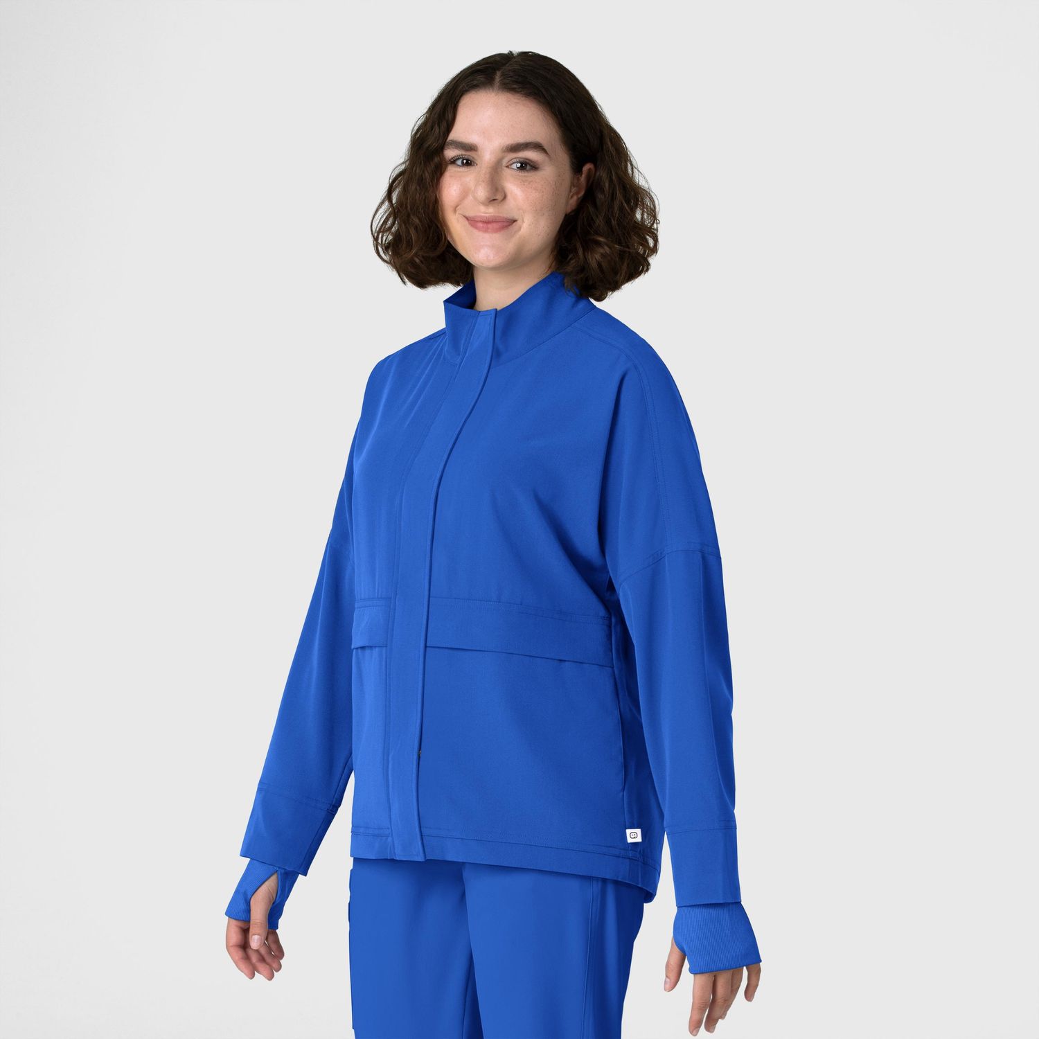 Felpa donna 8132 zip royal blue