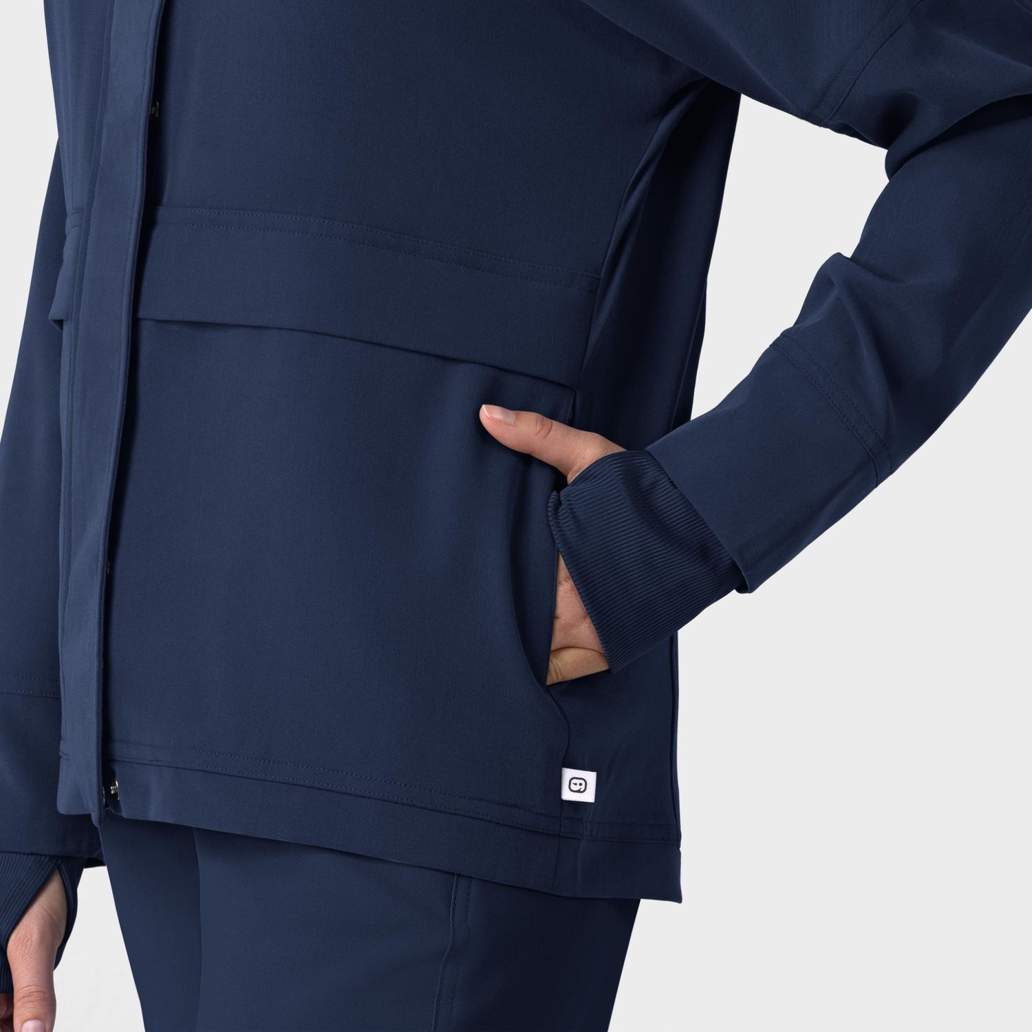 Felpa donna 8132 zip navy blue