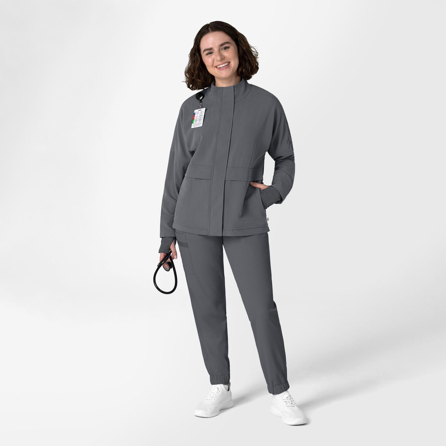 Felpa donna 8132 zip pewter