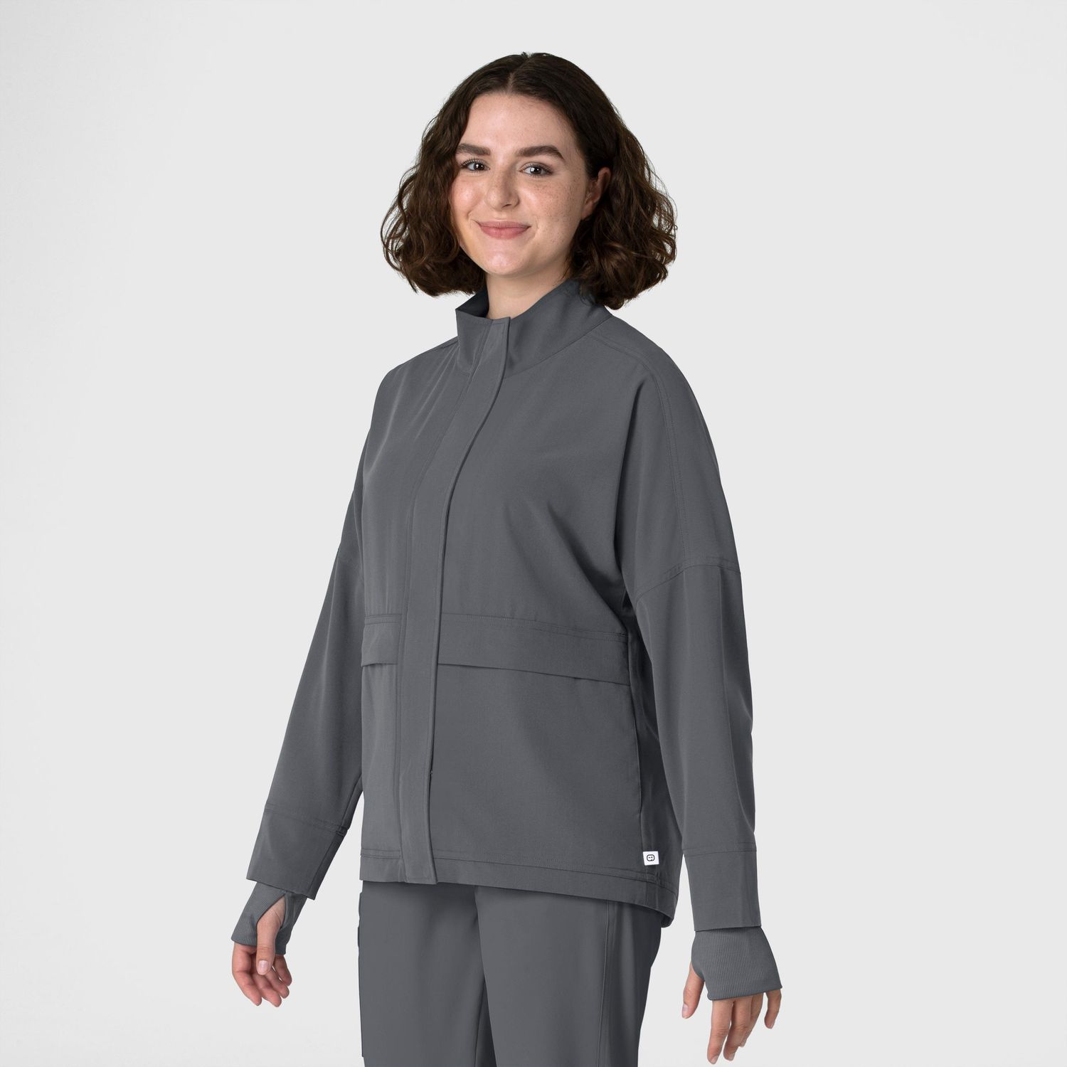 Felpa donna 8132 zip pewter