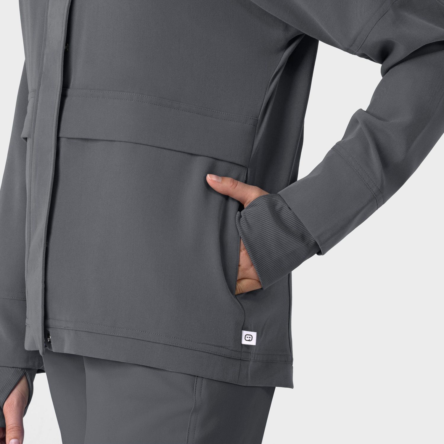 Felpa donna 8132 zip pewter