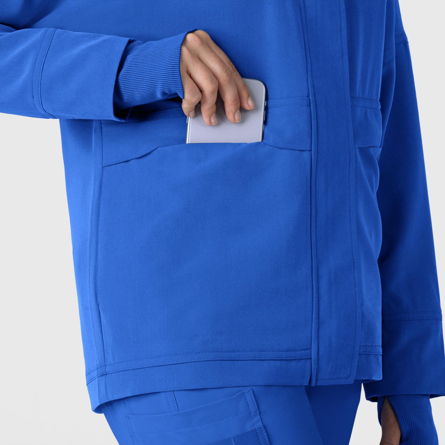 Felpa donna 8132 zip royal blue