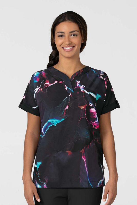 Casacca 6167 scollo a Y Black Ink Drop