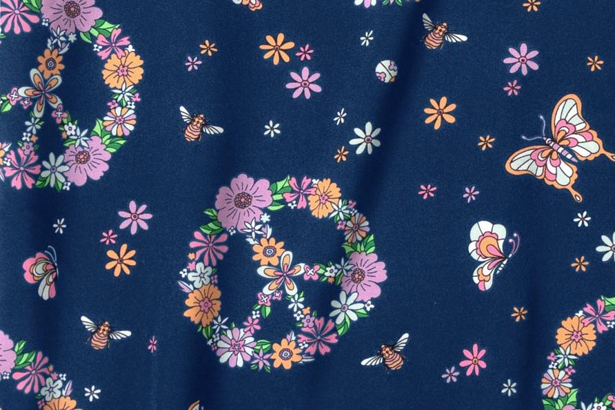 Casacca scollo arrotondato con piccola V - Groovy Garden