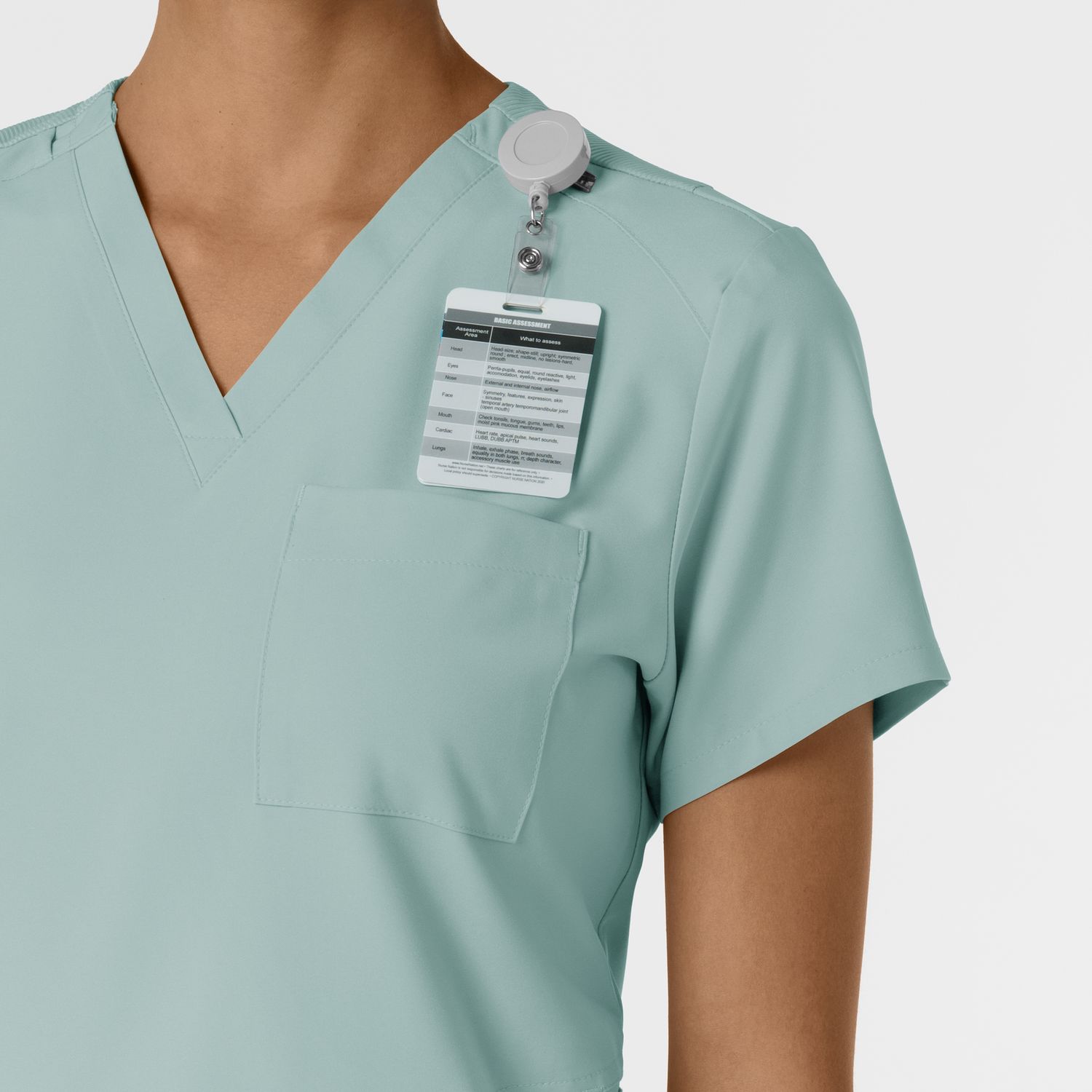 Casacca donna 6045 scollo a V sky blue