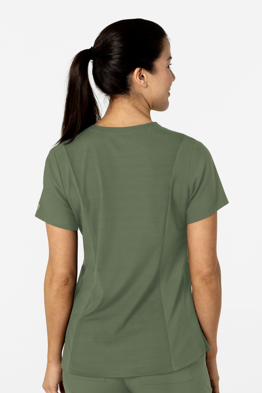 Casacca donna 6045 scollo a V olive