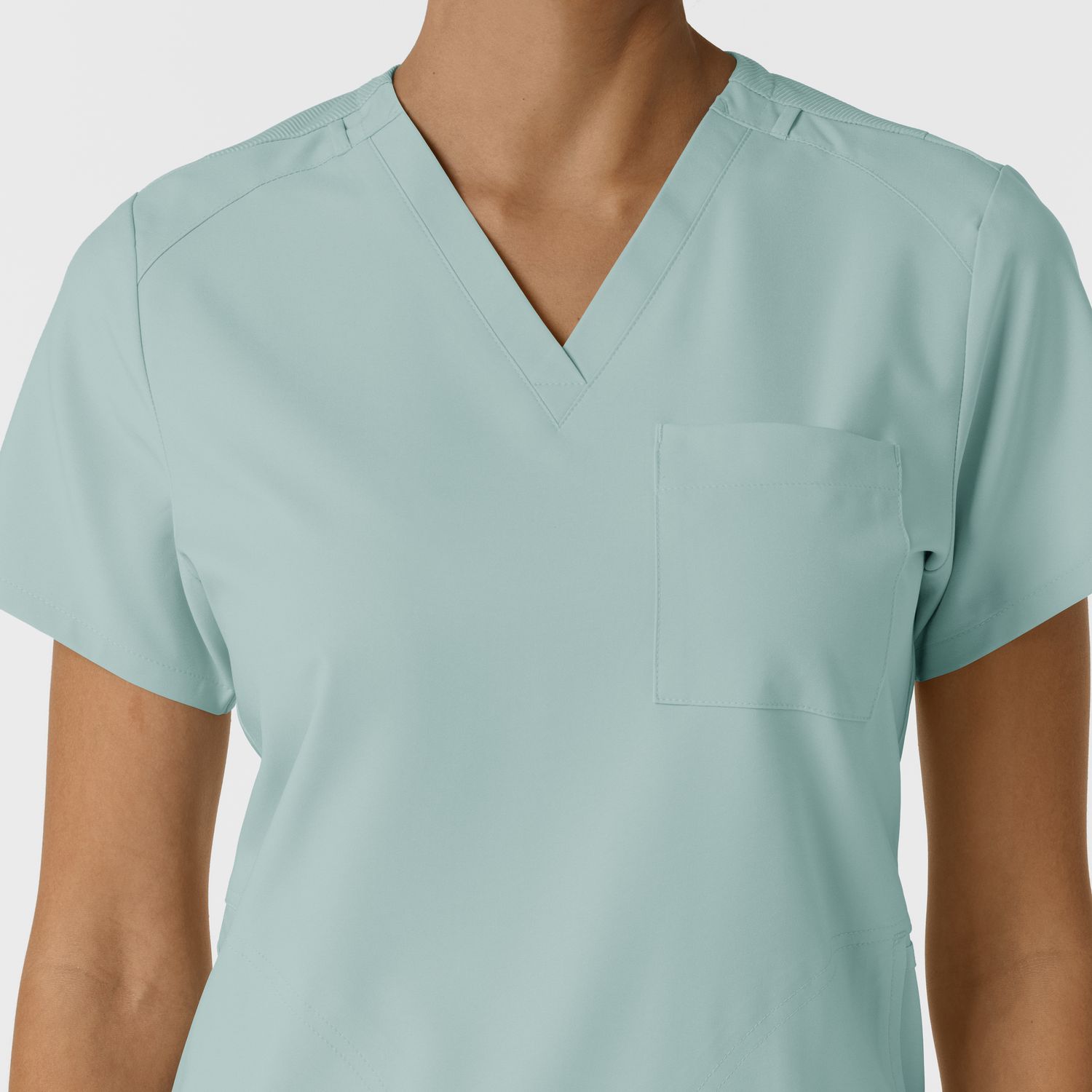 Casacca donna 6045 scollo a V sky blue