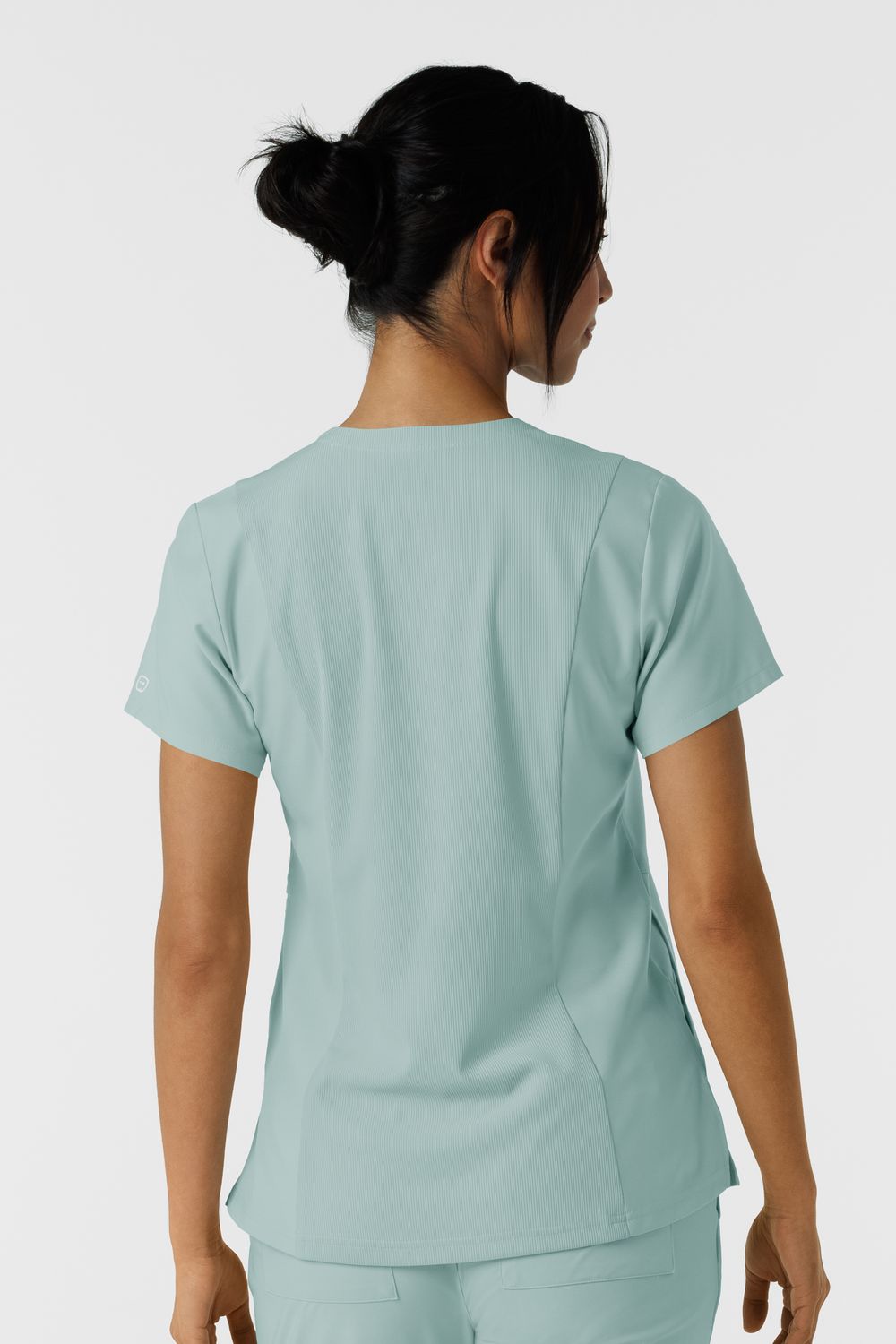 Casacca donna 6045 scollo a V sky blue
