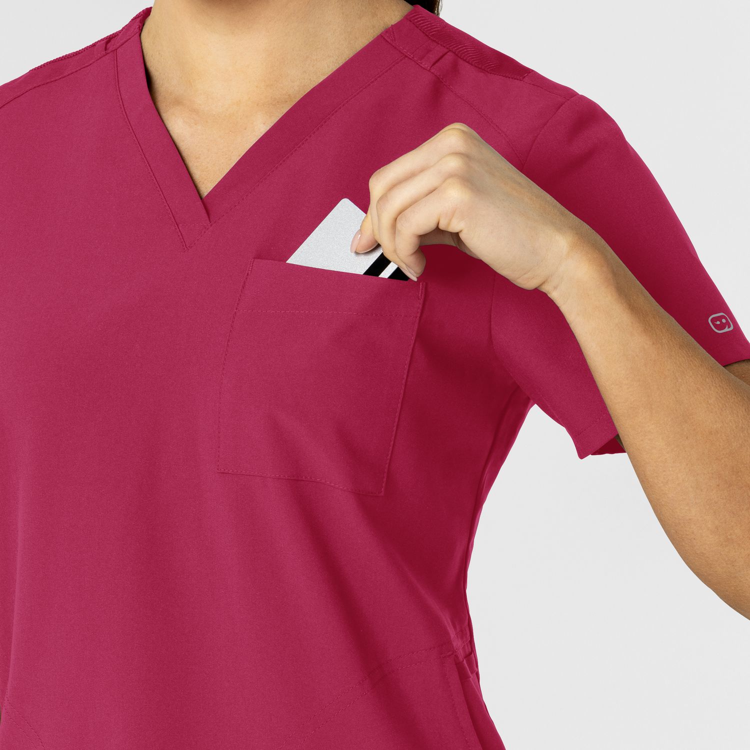 Casacca donna 6045 scollo a V magenta