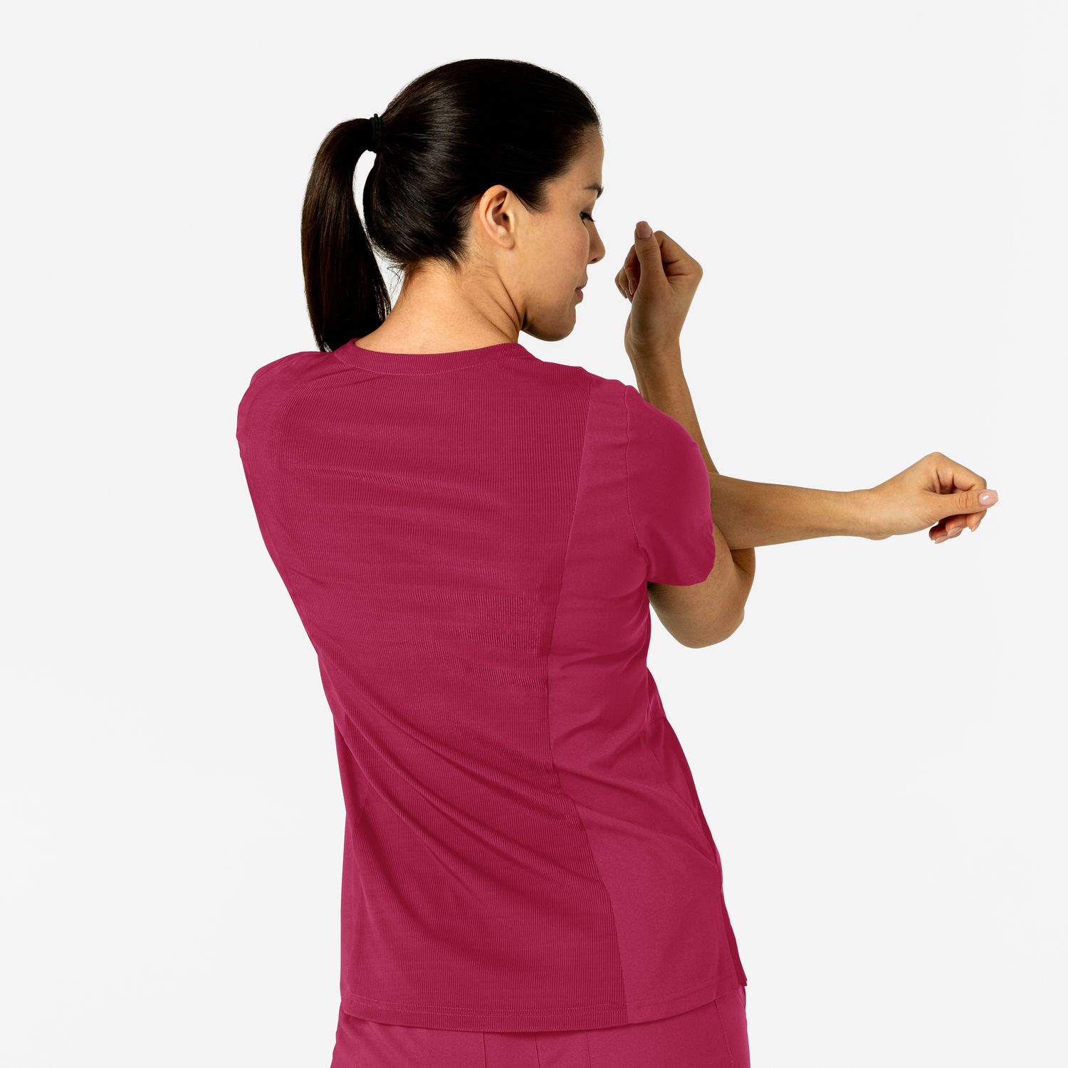 Casacca donna 6045 scollo a V magenta