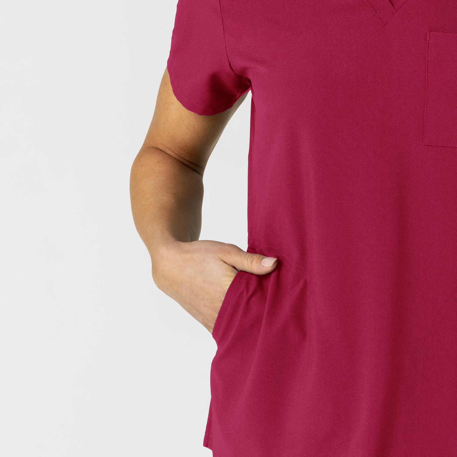 Casacca donna 6045 scollo a V magenta