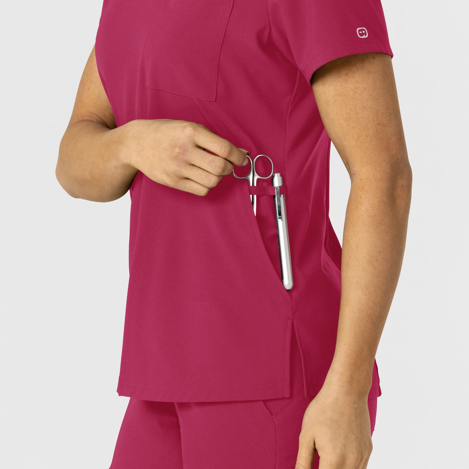 Casacca donna 6045 scollo a V magenta