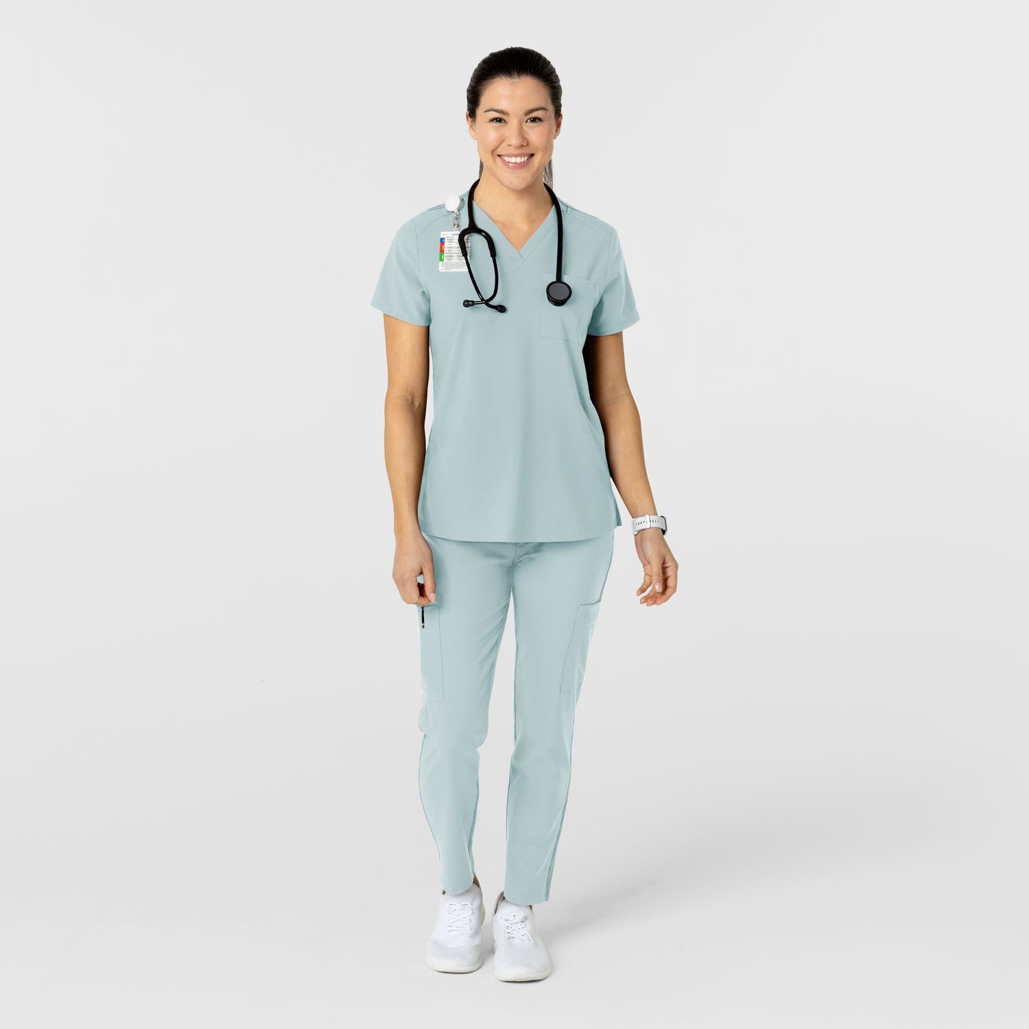 Pantalone donna 5045 sport 8 tasche sky blue