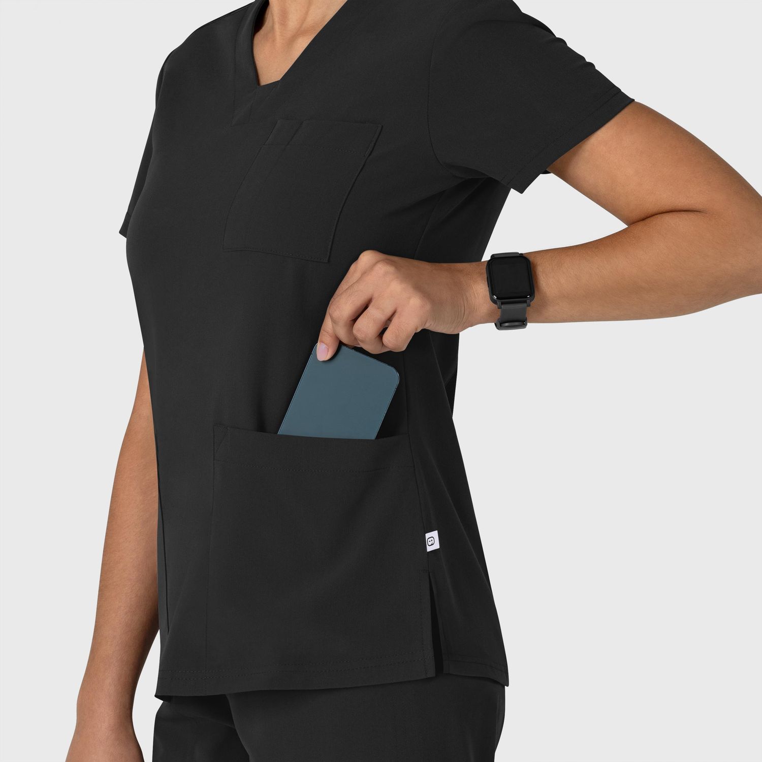 Casacca donna 6132 scollo a V black