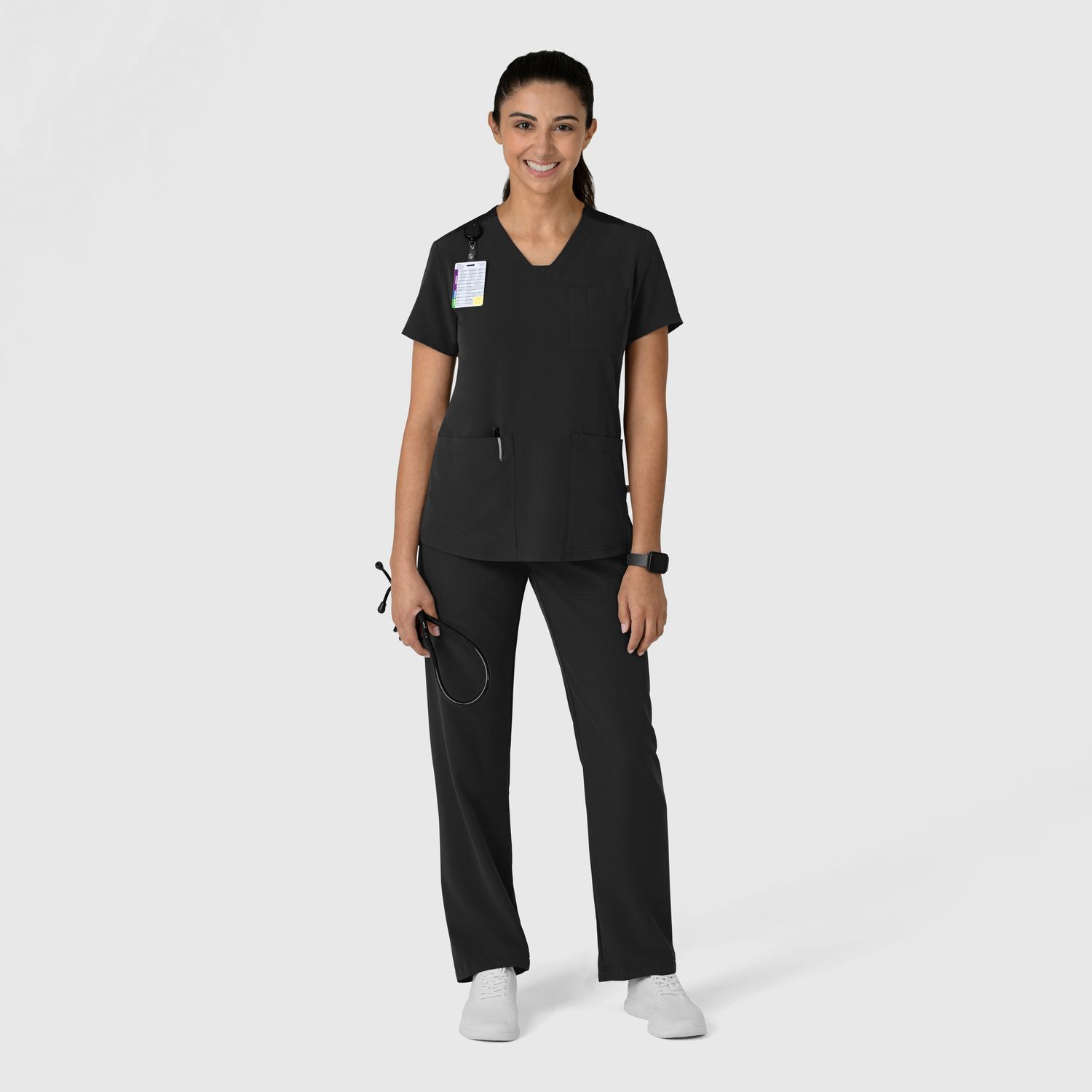 Casacca donna 6132 scollo a V black