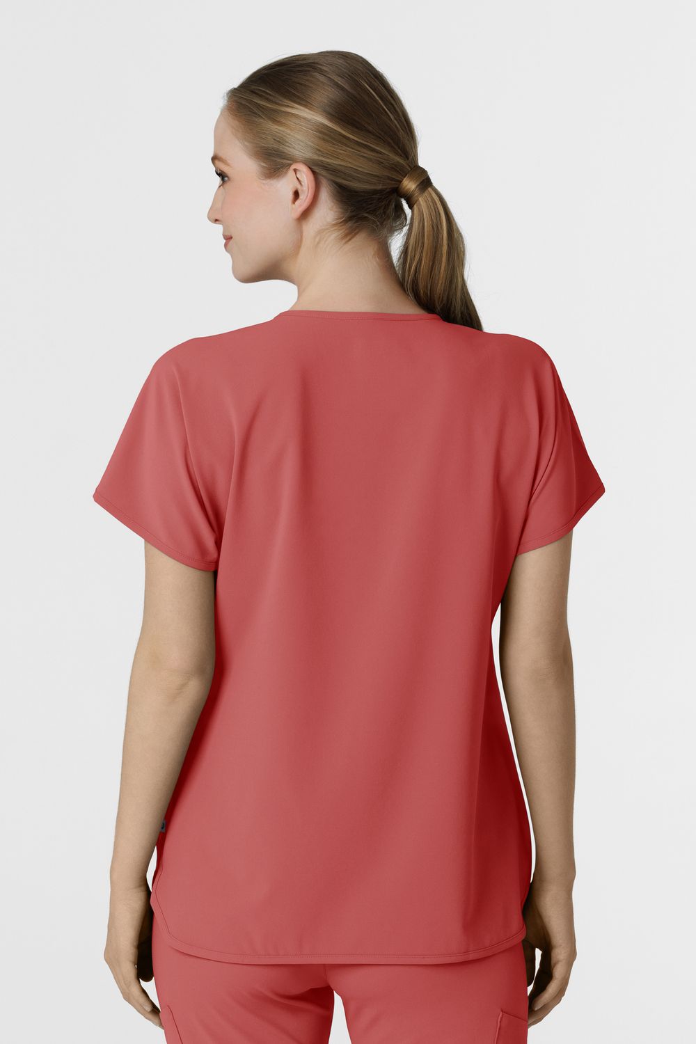 Casacca donna 6634 scollo a V arrotondato mineral red