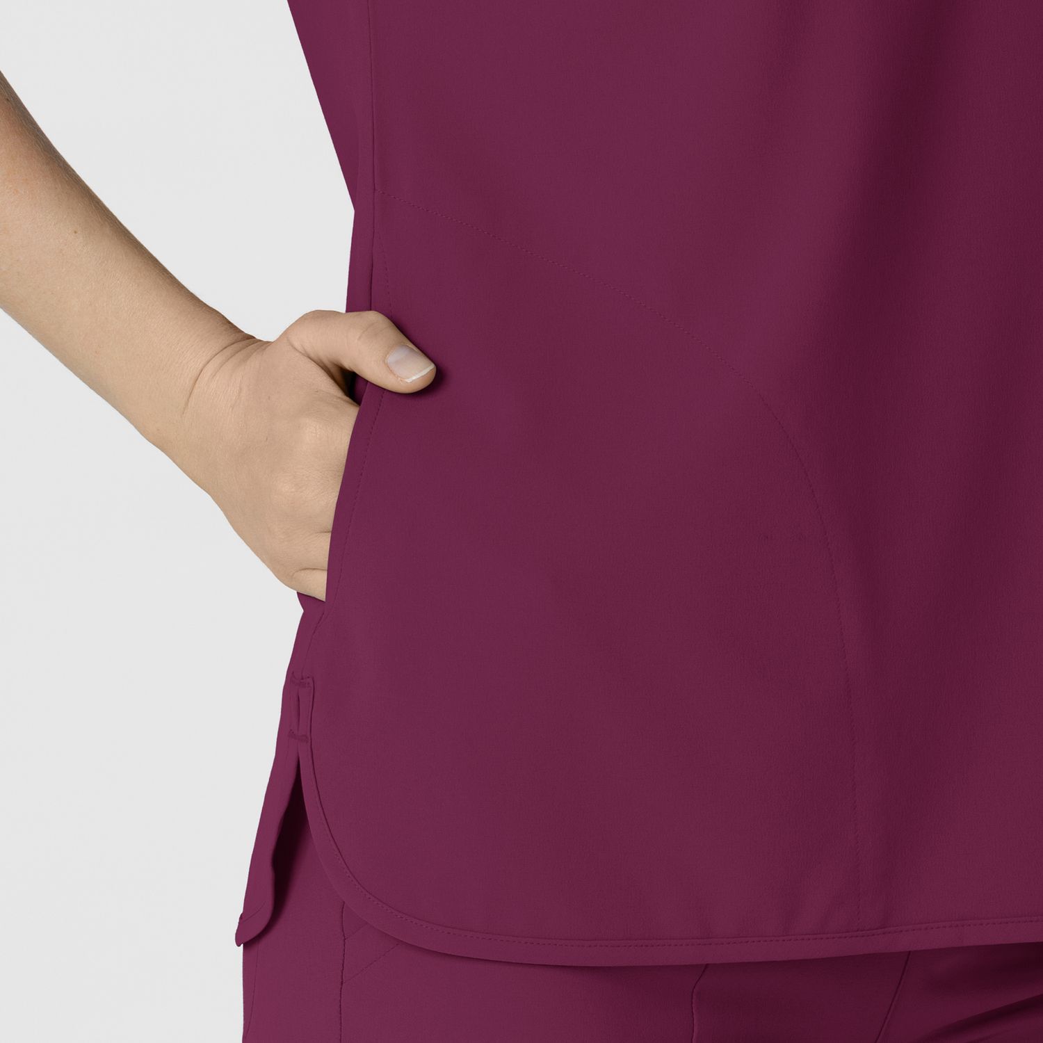 Casacca donna 6634 scollo a V arrotondato wine