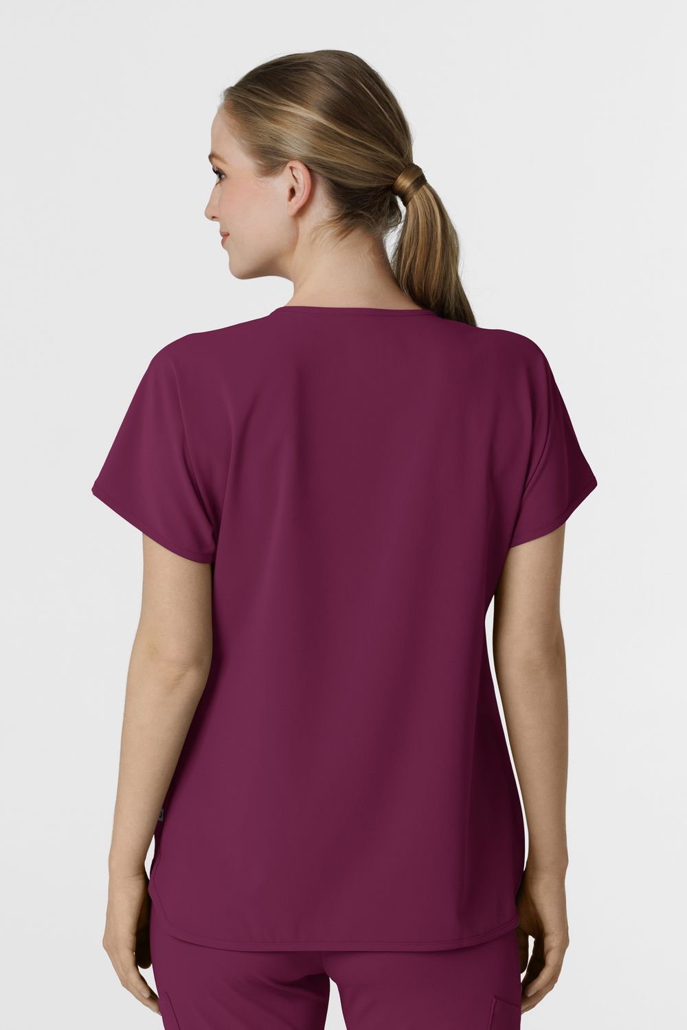 Casacca donna 6634 scollo a V arrotondato wine